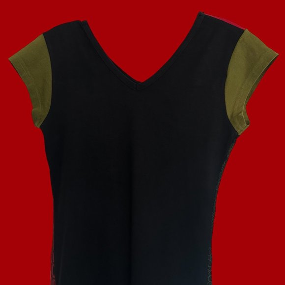 Little Kathmandu Dress Cotton Nepal Colorful Hippie S / M EUC Short Sleeves - Picture 9 of 11